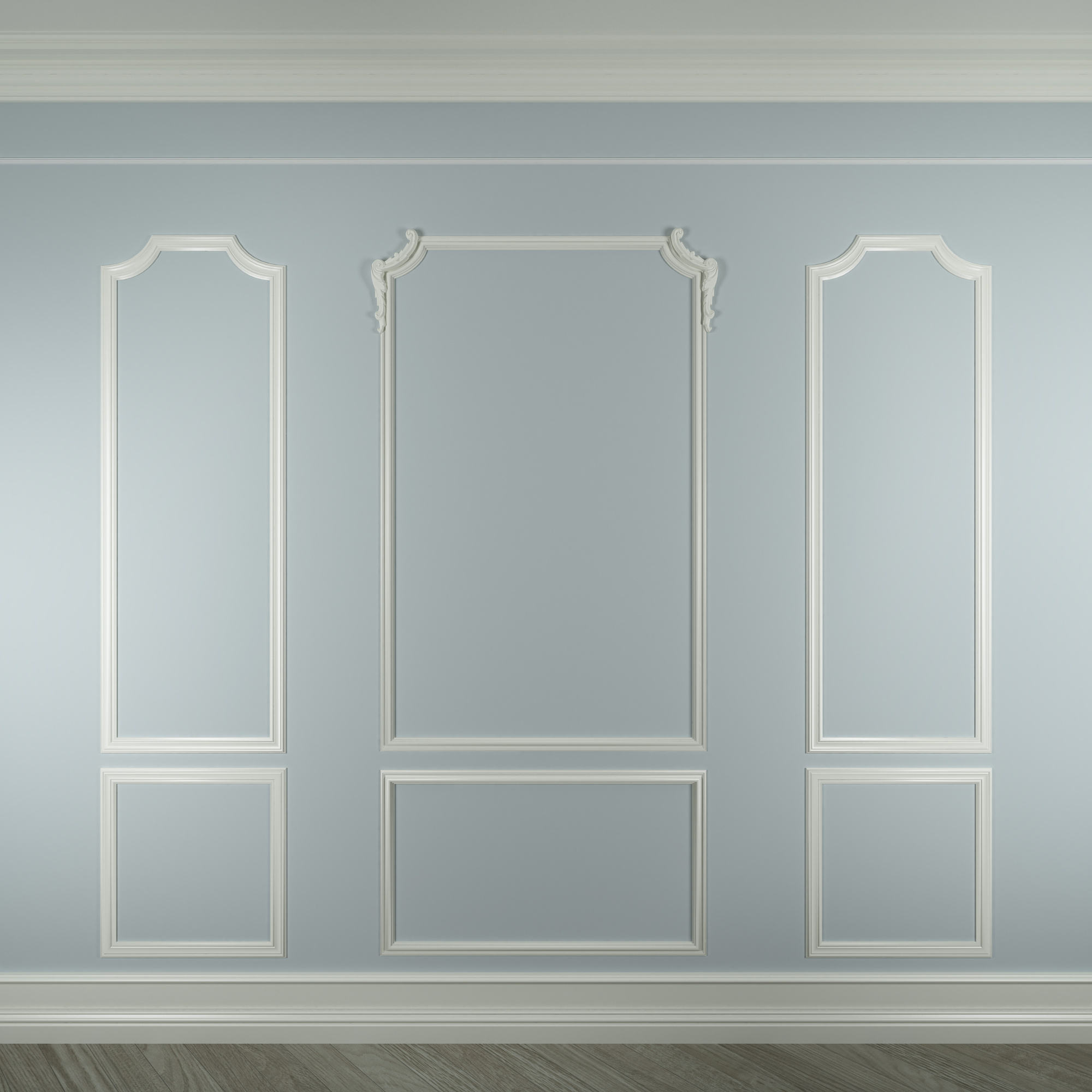 molding on white wall