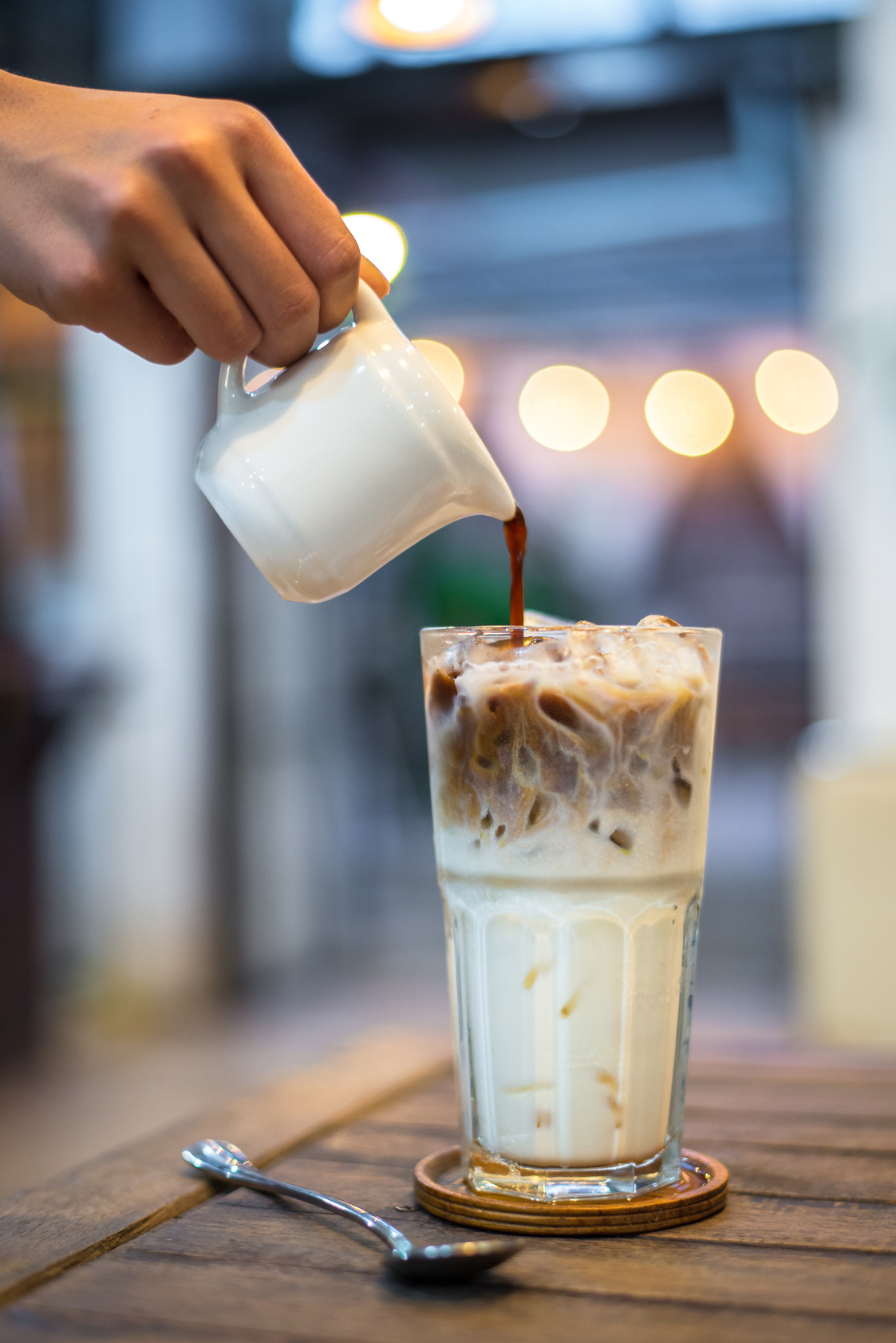 Iced latte coffee